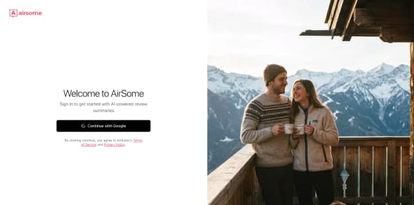 AirSome sign in page